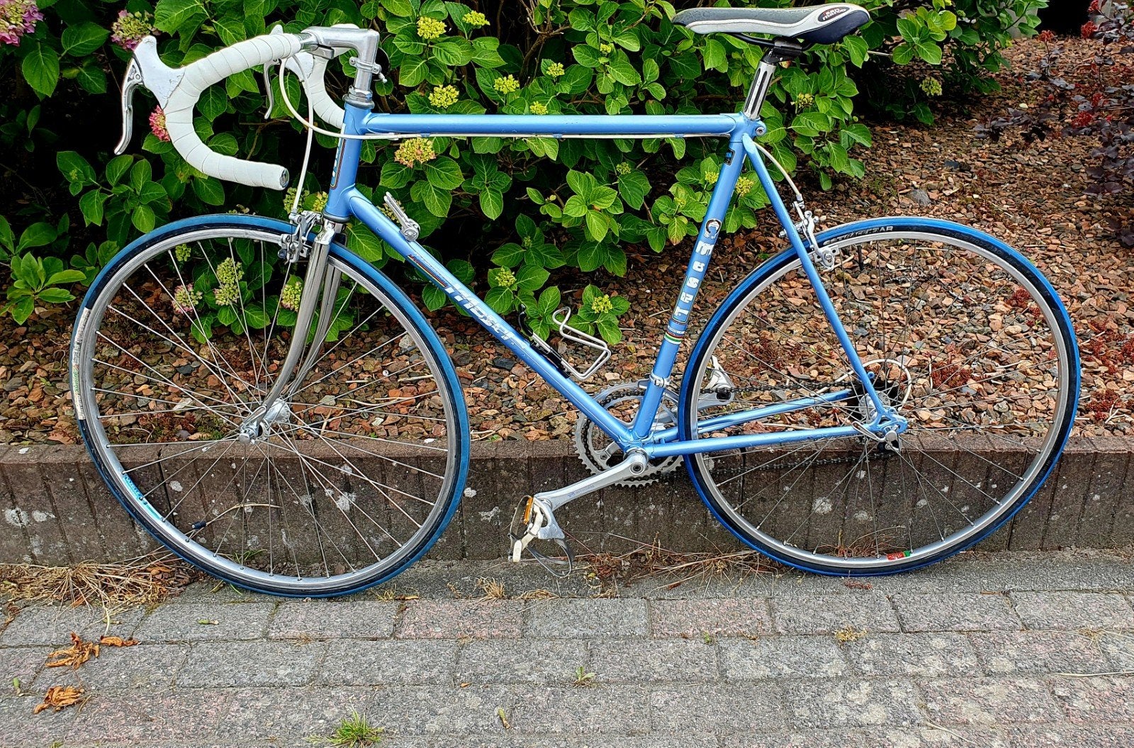 vintage Francesco moser fiets fr 58 Shimano arabesque, 28 inch, Gebruikt, 10 tot 15 versnellingen, Velgrem