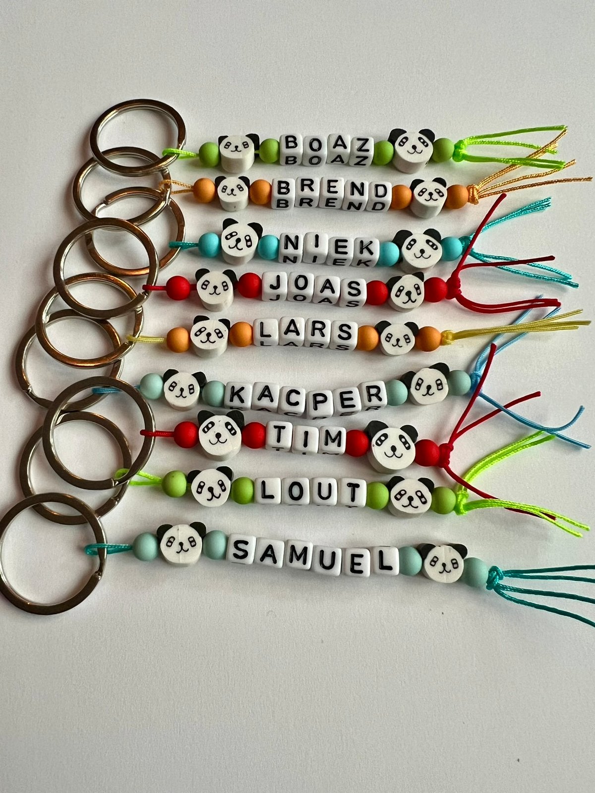 Panda sleutelhangers met naam, Ophalen of Verzenden, Nieuw, Dier of Natuur