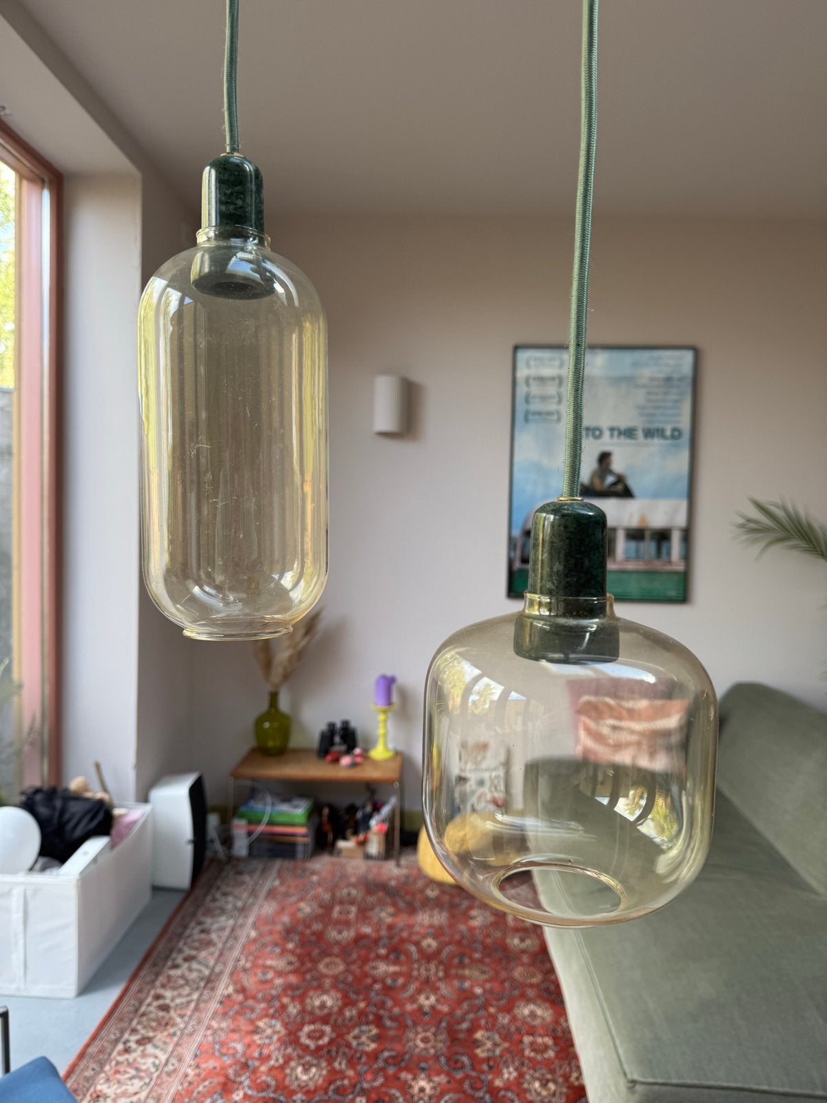 Normann Copenhagen Amp hanglampen - 3 stuks, Ophalen of Verzenden, Zo goed als nieuw, Glas, E14 (klein)