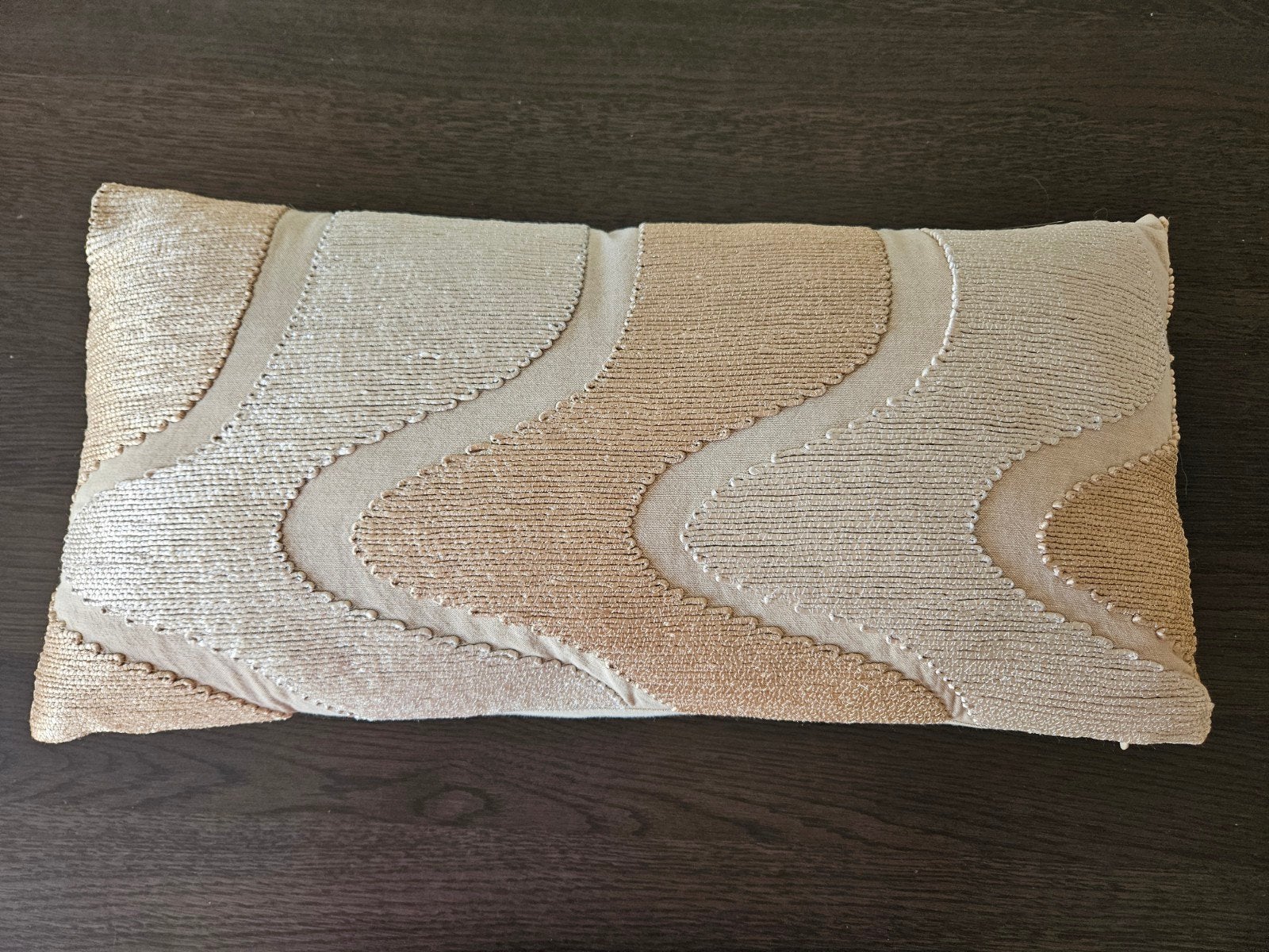 Light & Living Sierkussen Balodi Beige/roze /Goud - Zo goed, Beige, Ophalen of Verzenden, Zo goed als nieuw, Sierkussen