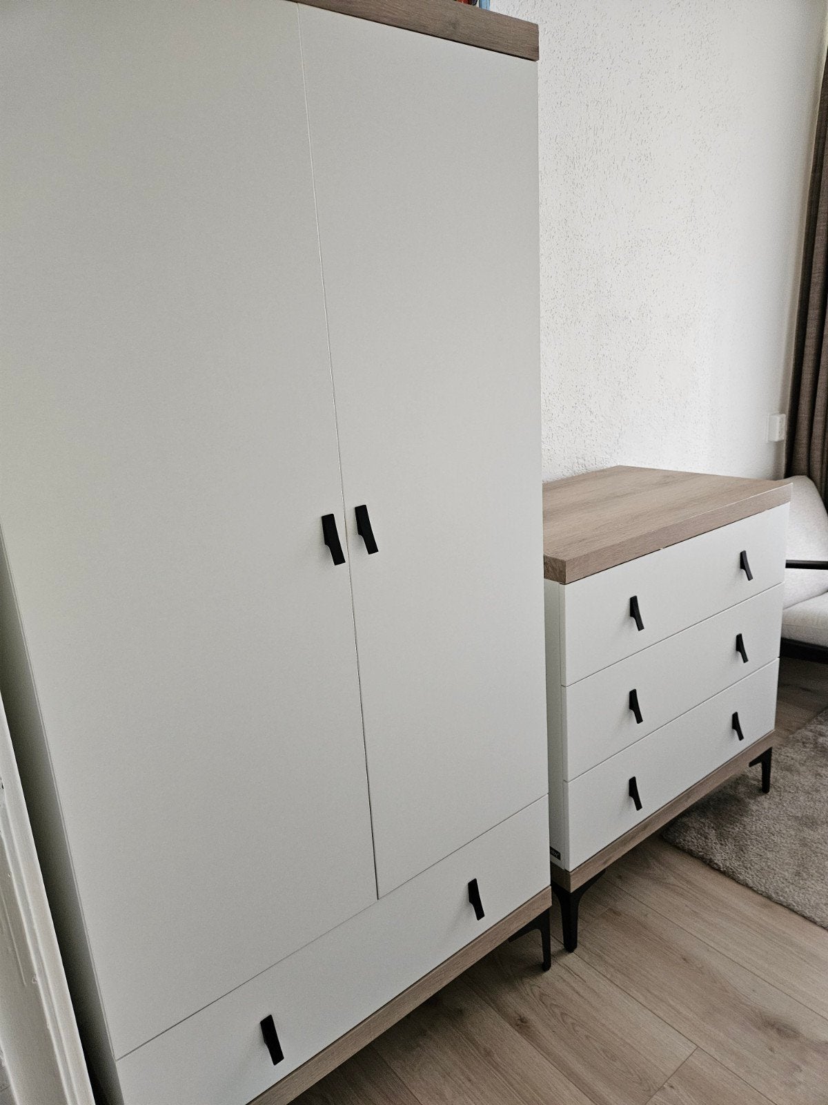 Complete babykamer: ledikant, commode en kledingkast, Ophalen, Gebruikt, Jongetje of Meisje