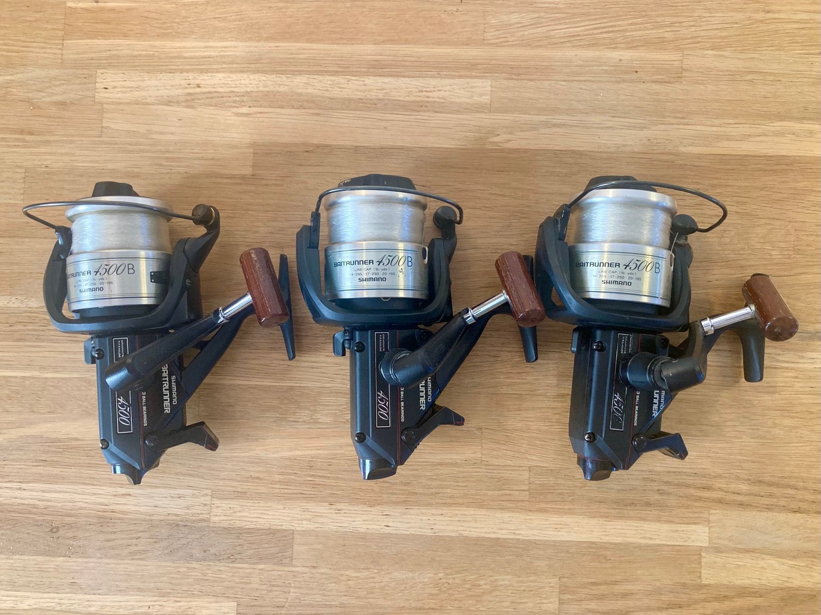 3x Shimano Baitrunner 4500B, Watersport en Boten, Hengelsport | Karpervissen, Ophalen of Verzenden, Gebruikt, Molen