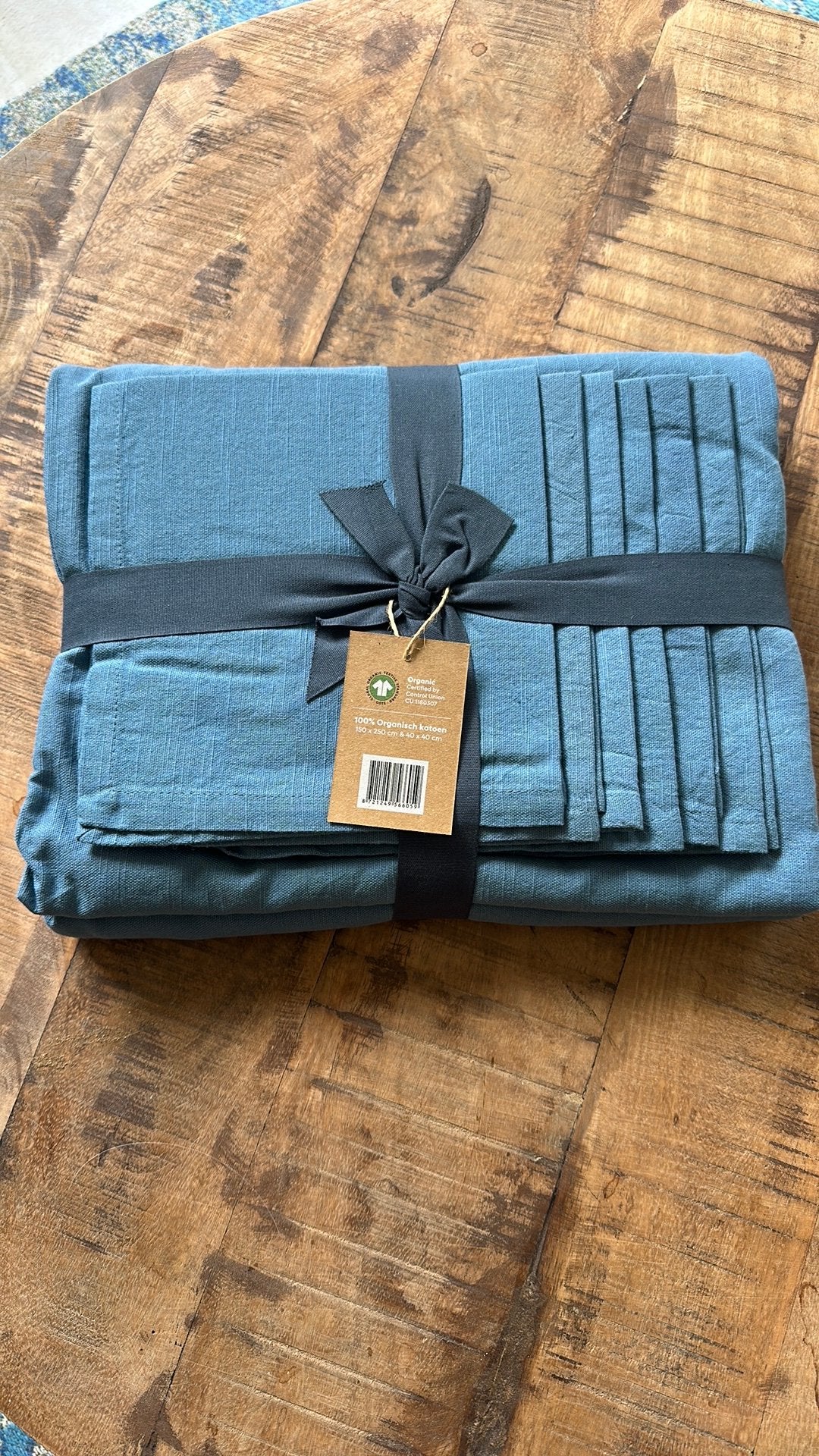 Nieuw: tafelkleed met 6 bijpassende servetten, Ophalen of Verzenden, Nieuw, Rechthoek