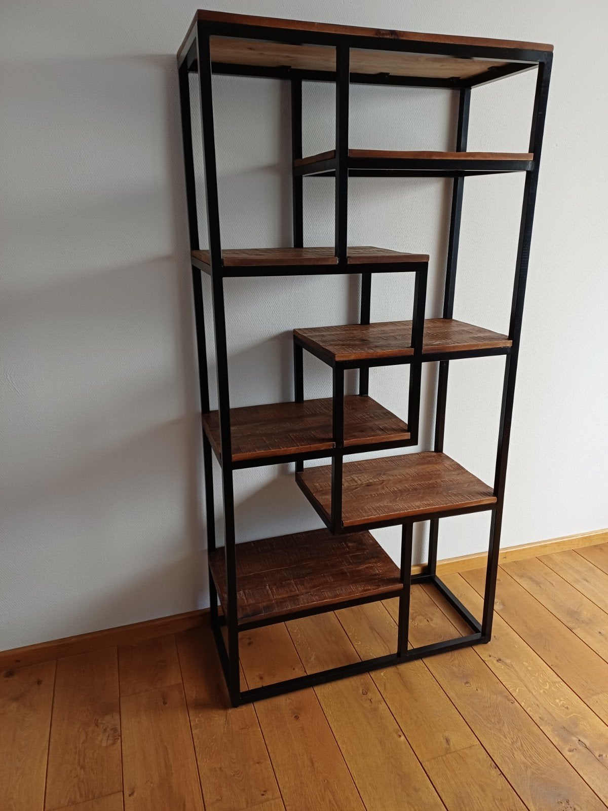 Industriële boekenkast., Huis en Inrichting, Kasten | Wandmeubels, Ophalen, Zo goed als nieuw, Minder dan 150 cm, 150 tot 200 cm