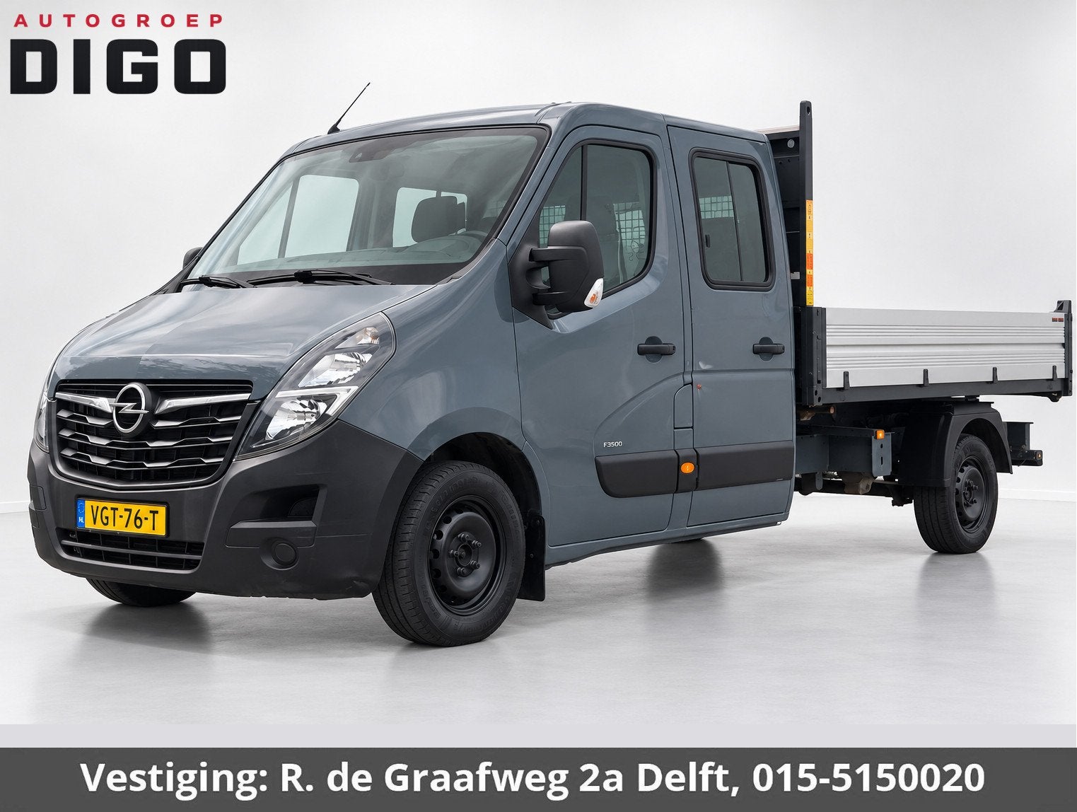 Opel Movano 2.3 CDTI BiTurbo L3 DC Kipper (ex.BTW) Dubbele C, Voorwielaandrijving, Stof, Gebruikt, 2500 kg