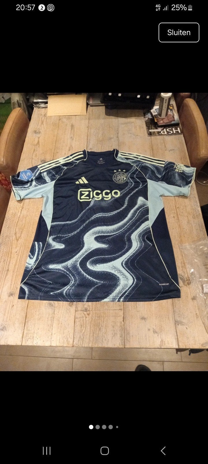 Ajax volwassenen shirt - Maat 4XL - Nieuw, Kleding | Heren, T-shirts, Blauw, Nieuw, Overige maten, Ophalen of Verzenden