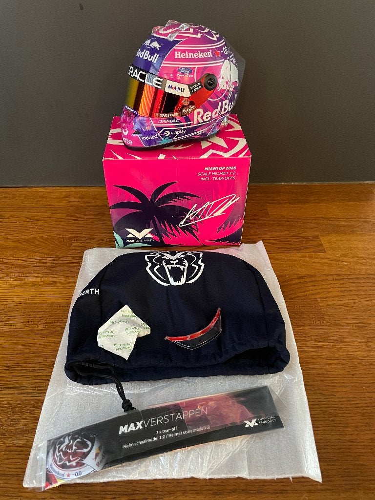 Max Verstappen Schubert Helm 1:2 Miami 2026, Verzamelen, Ophalen of Verzenden, Nieuw, Formule 1