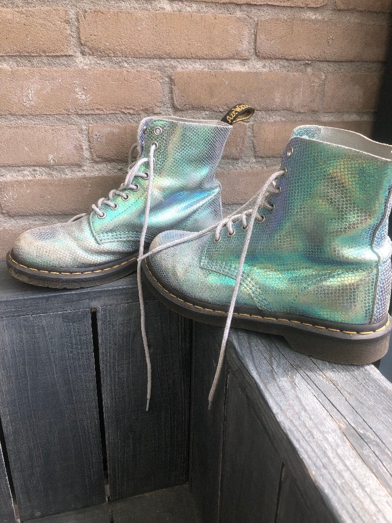 dr. Martens 1460 Pascal "regenboog", Kleding | Dames, Schoenen, Ophalen, Zwart, Lage of Enkellaarzen, Dr. Martens