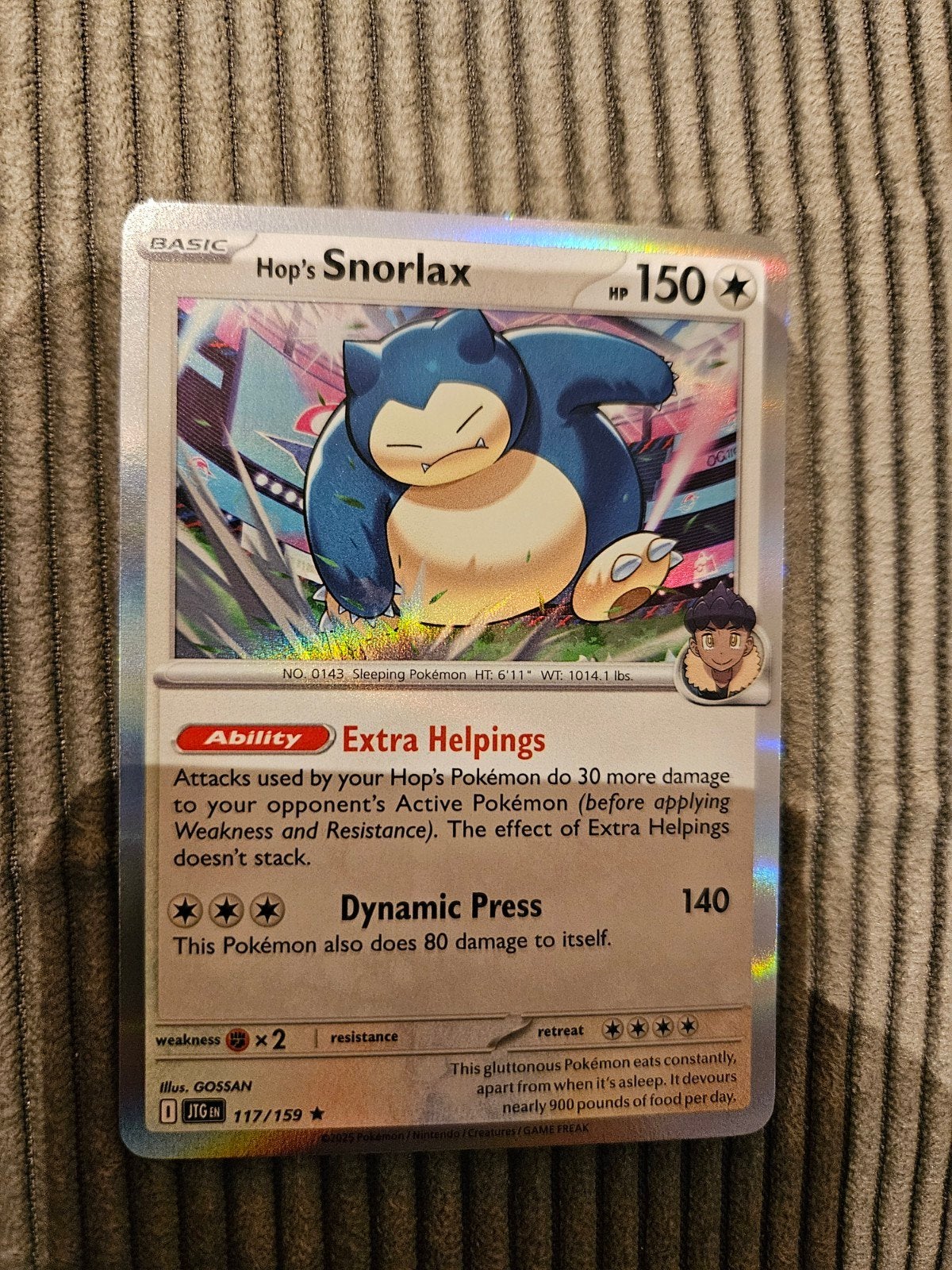 Snorlax 117/159, Ophalen of Verzenden, Zo goed als nieuw