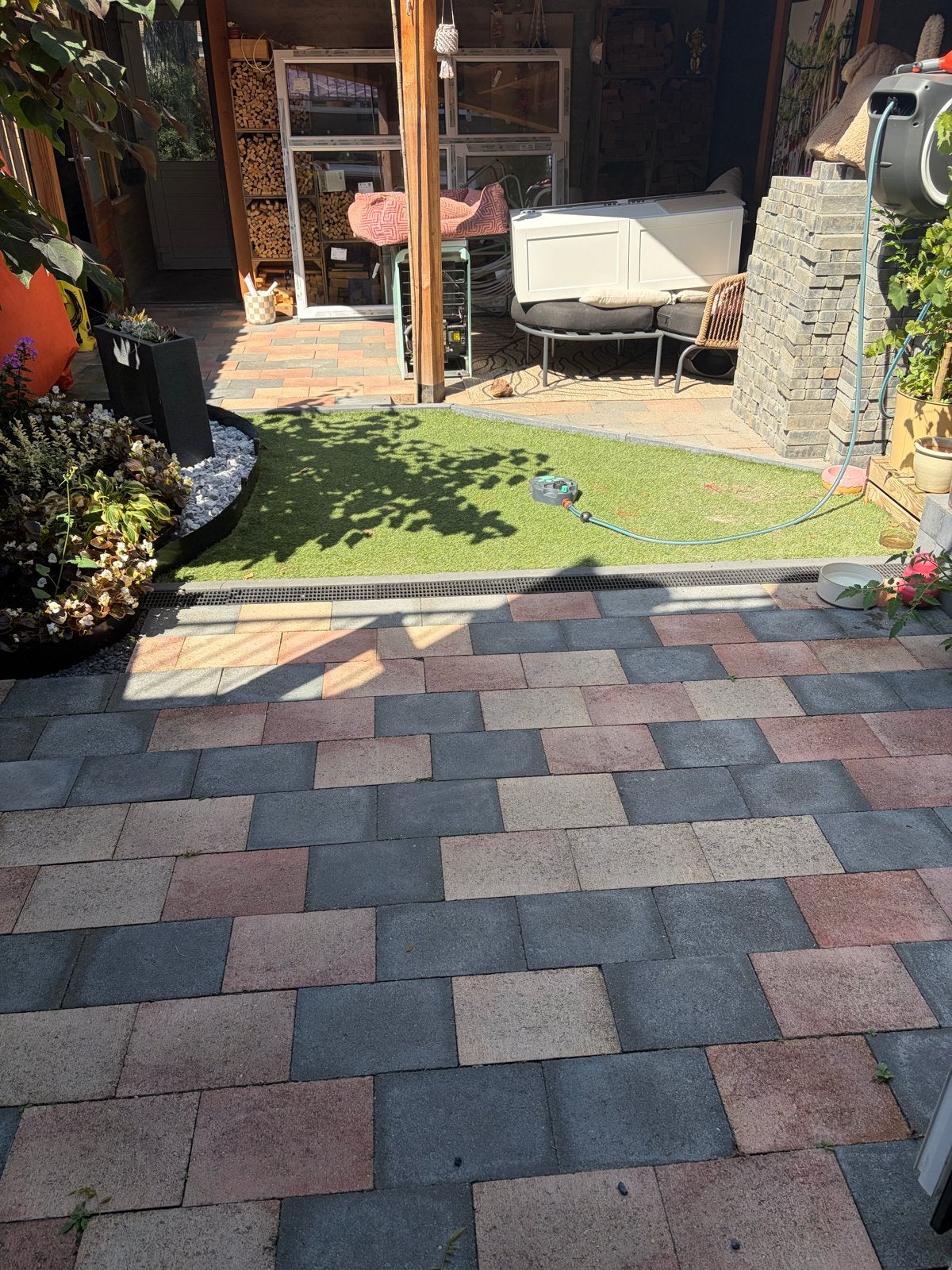 Gratis terrastegels af te halen - ca. 17m², Tuin en Terras, Ophalen, Gebruikt, 10 m² of meer, Beton