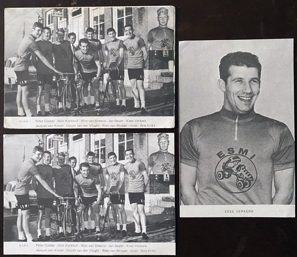 Wielrennen fotokaarten KEES VERKERK  - ESMI  - jaren ’60  3x, Ophalen of Verzenden, Overige typen