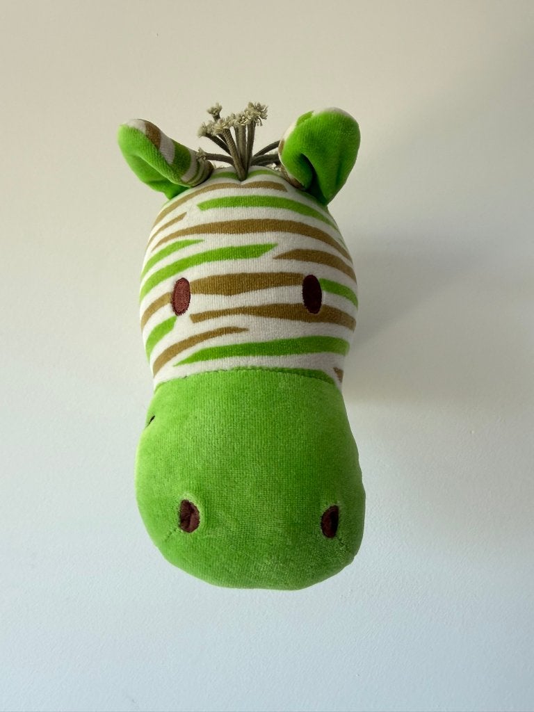 Knuffel muziek, wandspeeldoos zebra Zita groen / Happy Horse, Met geluid, Ophalen of Verzenden, Zo goed als nieuw, Middelgroot (20 tot 80 cm)