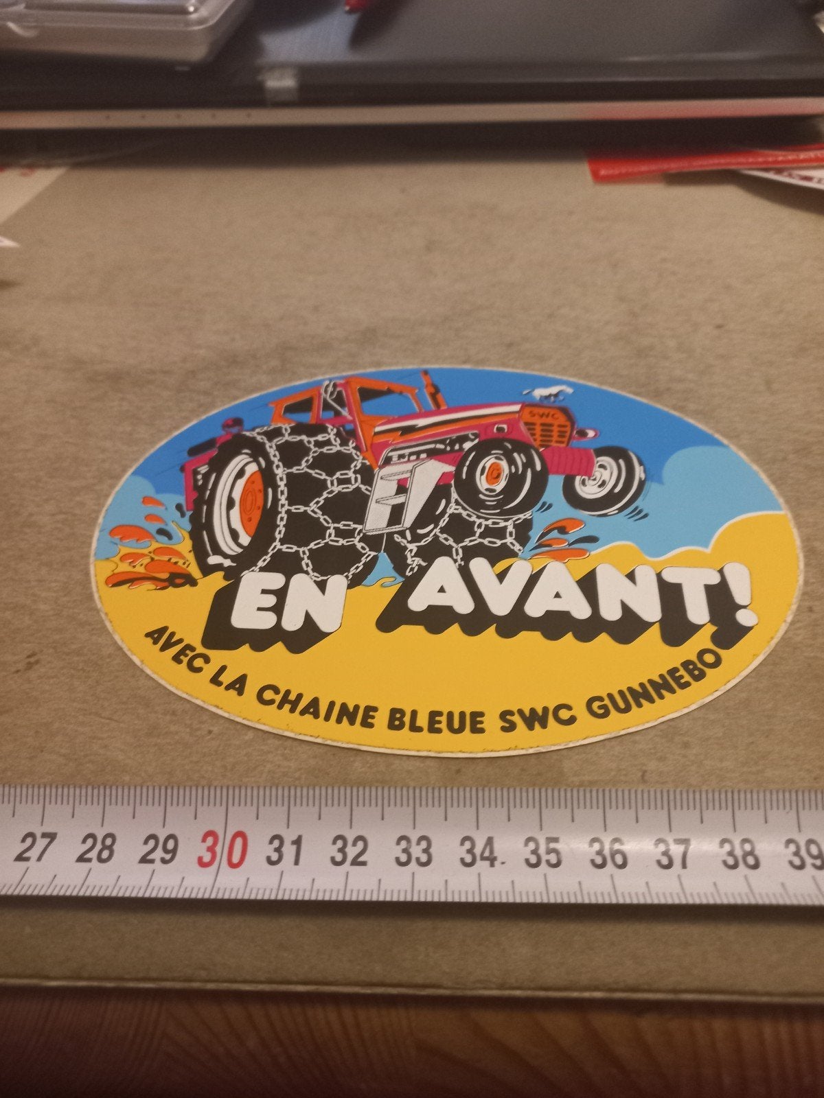 Vintage Sticker: Tractor 'En Avant!' SWC Gunnebo, Ophalen of Verzenden