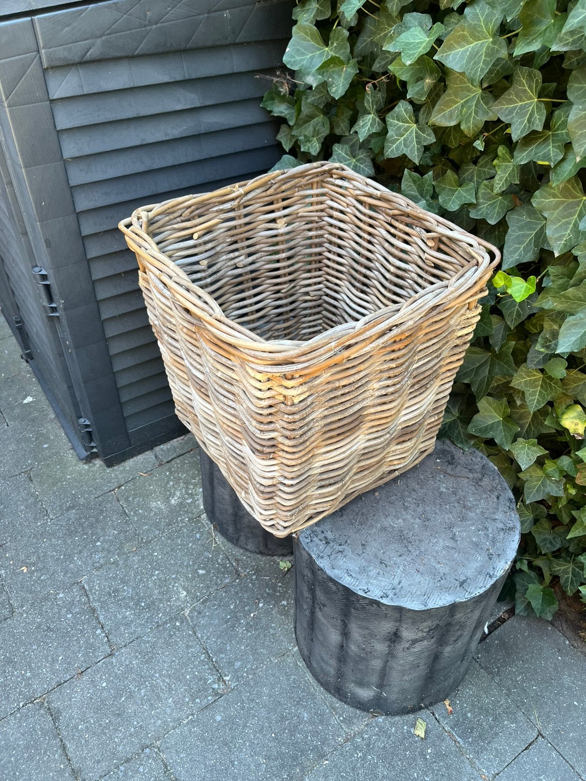 Grote rotan mand maat 42-42-42, Tuin en Terras, Ophalen of Verzenden, Zo goed als nieuw, Rond