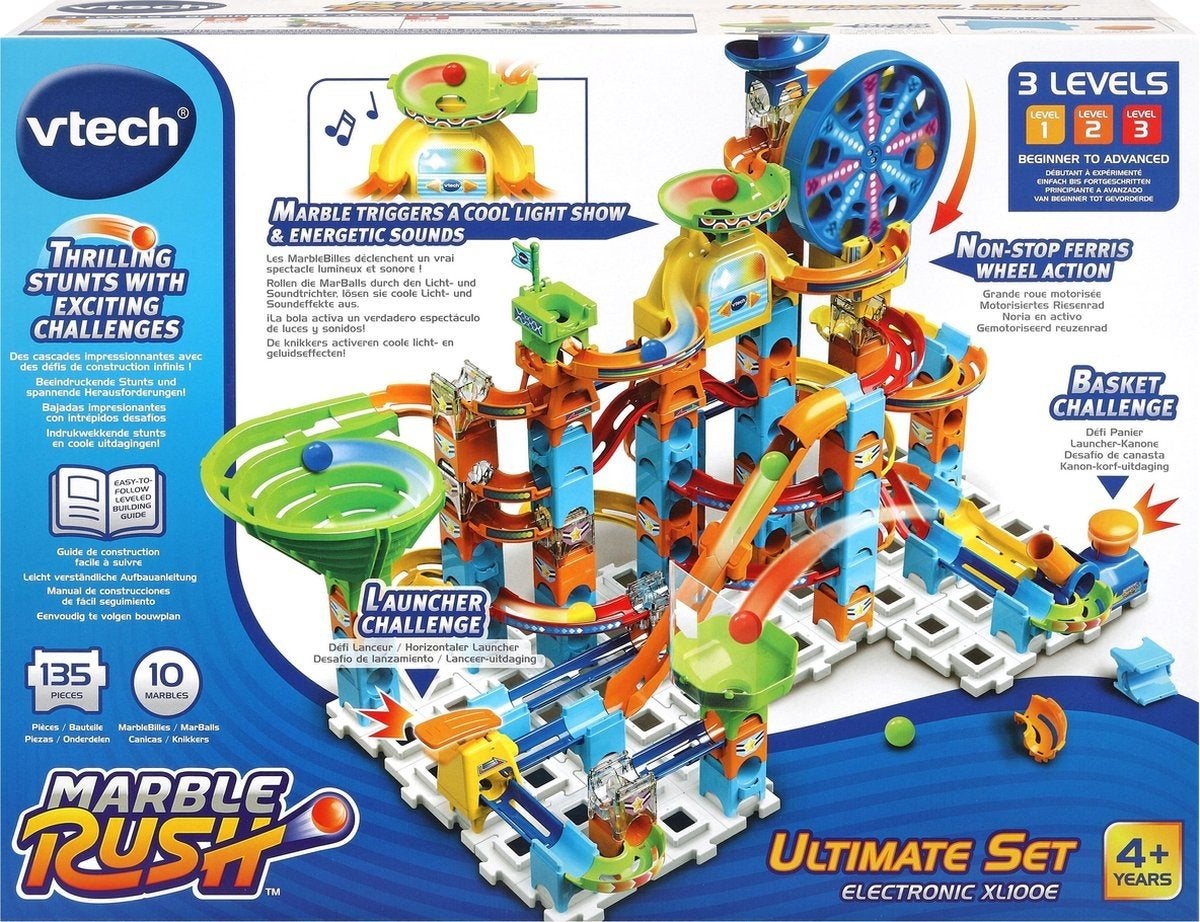 V tech Marble Rush Ultimate knikkerbaan, nieuw in doos, Ophalen of Verzenden, Meer dan 50 stukjes, Nieuw, 6 jaar of ouder