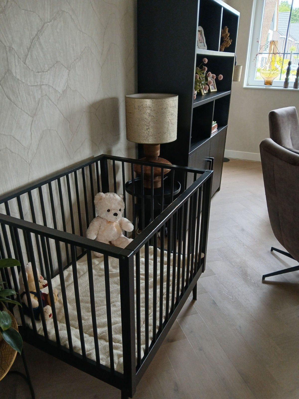 Te koop baby box met verhoger, Ophalen of Verzenden, Gebruikt
