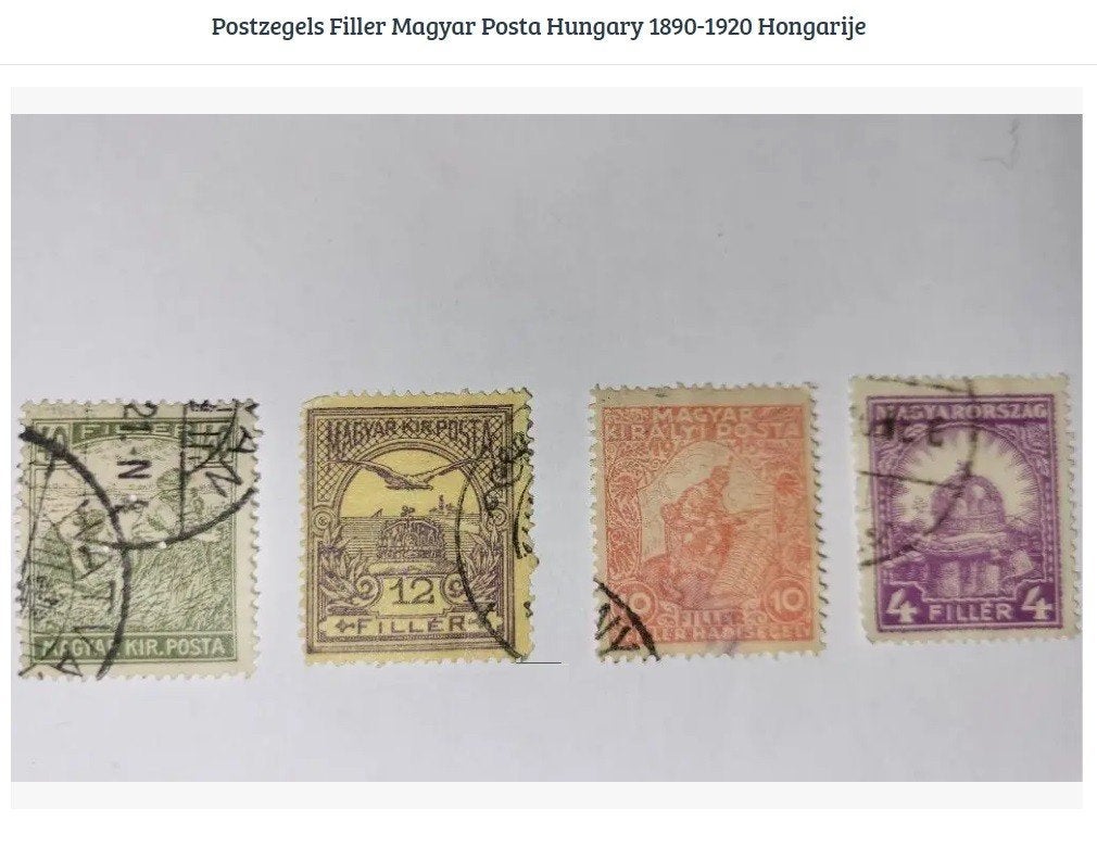 Postzegels Filler Magyar Posta Hungary 1890-1920 Hongarije, Ophalen of Verzenden