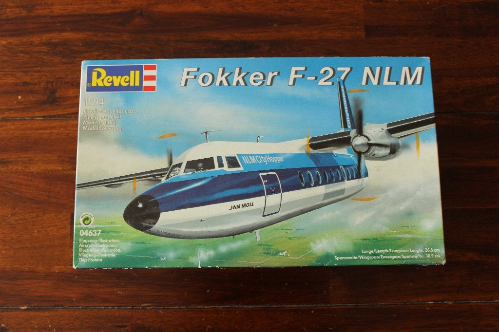 revell  fokker  f-27  bouwdoos  1:94, Ophalen of Verzenden, Zo goed als nieuw, Schaalmodel