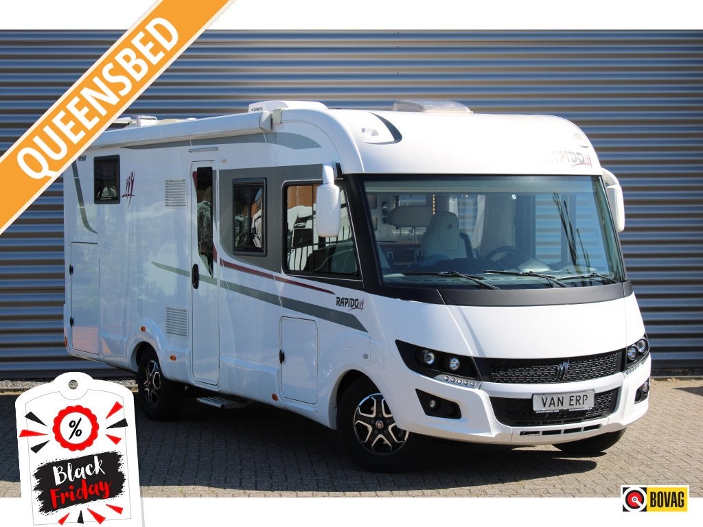 Rapido I896F 160PK Automaat Dakairco Trekhaak Queensbed, Caravans en Kamperen, Ringverwarming, Fiat, Tot en met 2, 7 tot 8 meter