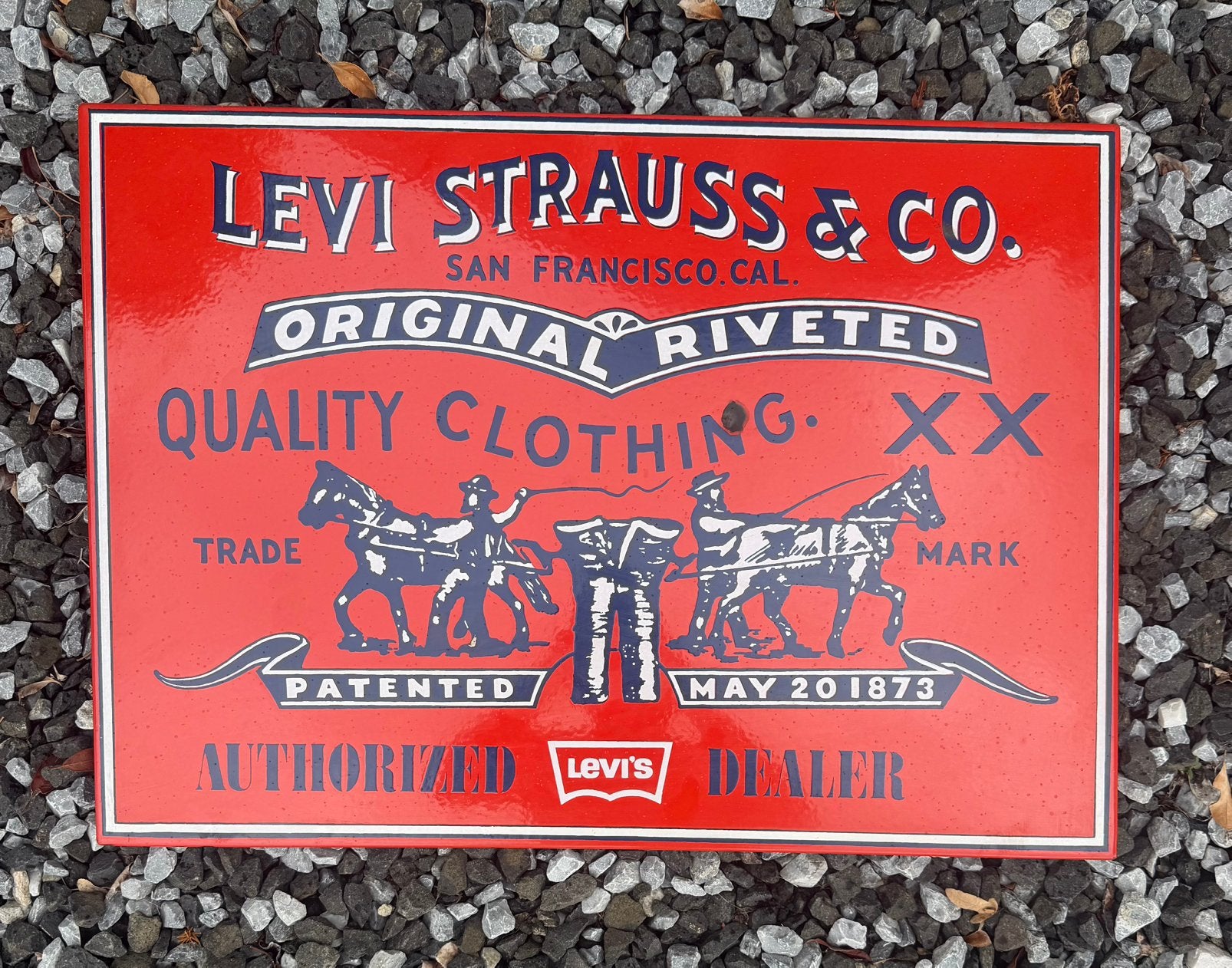 Origineel emaille reclamebord 70x50cm 70er jaren., Ophalen of Verzenden, Zo goed als nieuw, Reclamebord