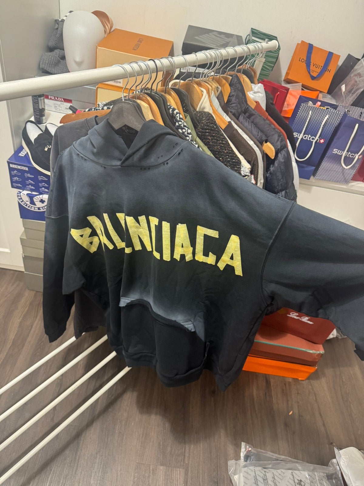 Balenciaga Oversized Tape Type hoodie, Ophalen of Verzenden, Nieuw