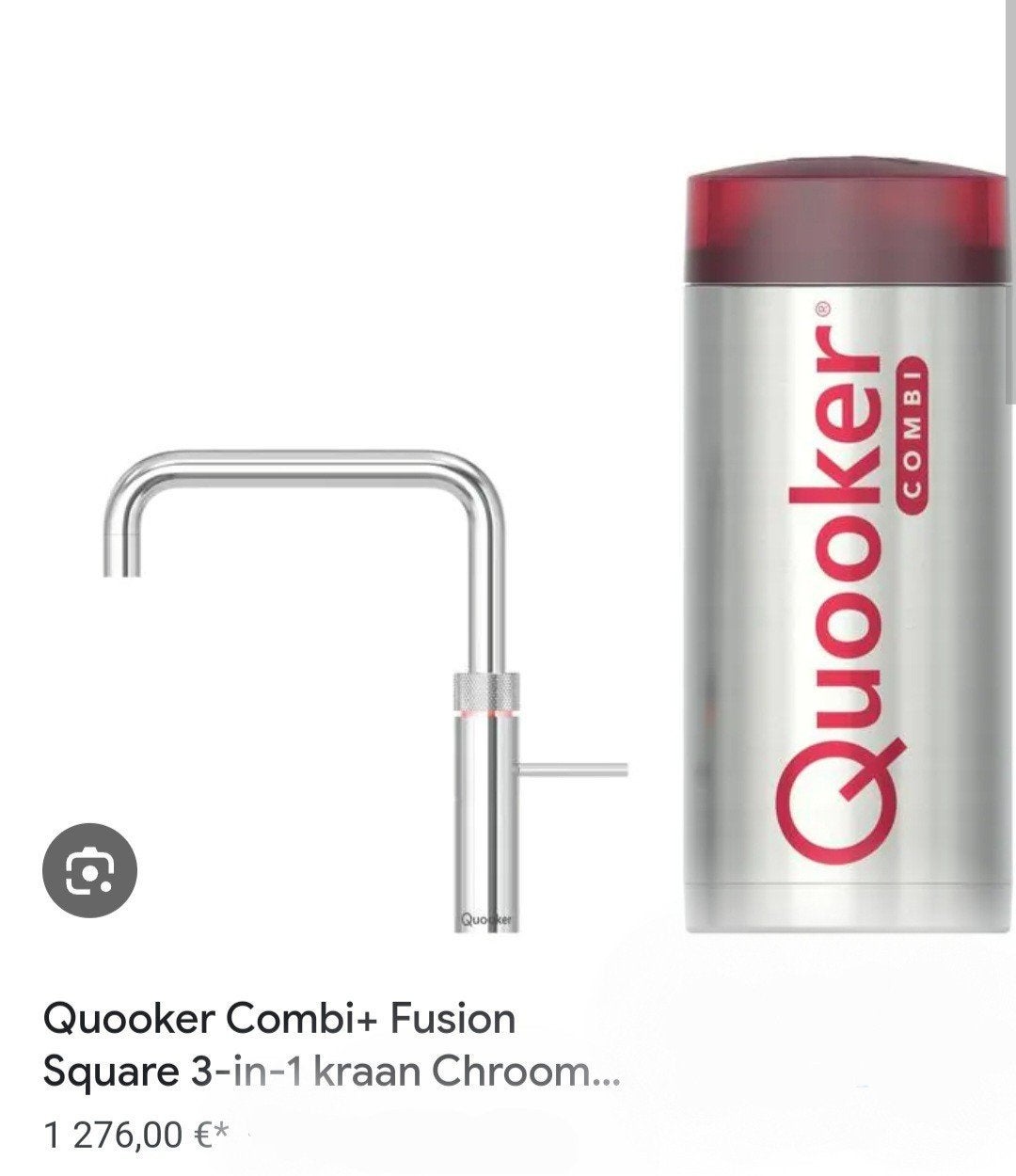 Quooker combi 7L met kraan Chroom, Minder dan 20 liter, Ophalen of Verzenden, Gebruikt, Boiler