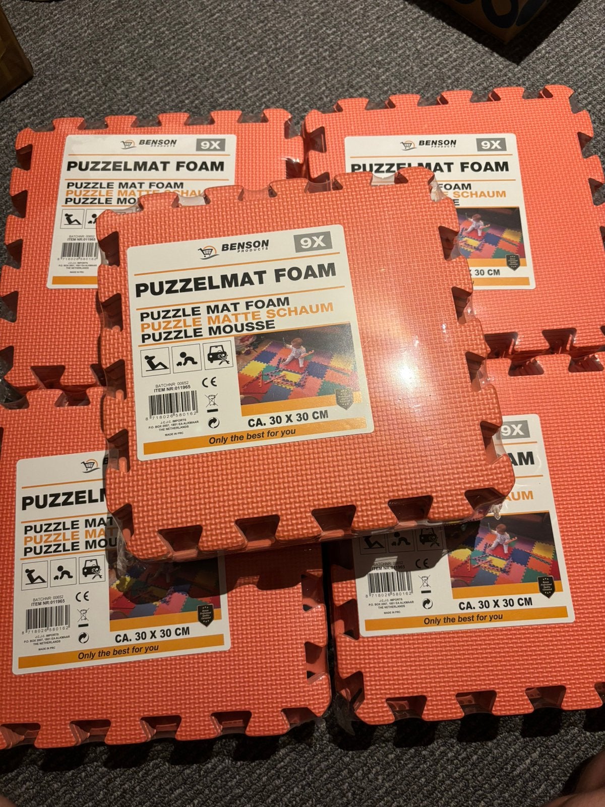 (5x) Puzzelmat roze 90 x 90 cm, Ophalen of Verzenden, Zo goed als nieuw, Overige onderwerpen