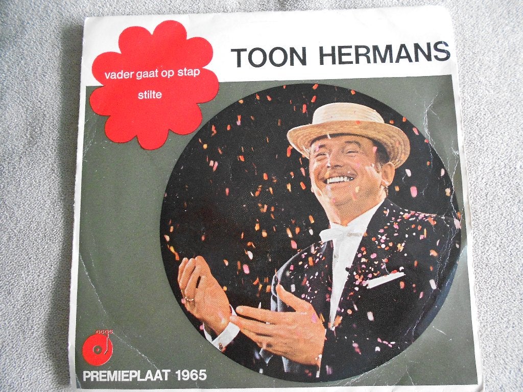 vinyl single Toon Hermans vader gaat op stap premieplaat, Cd's en Dvd's, Vinyl Singles, Ophalen, Gebruikt, 7 inch, Nederlandstalig