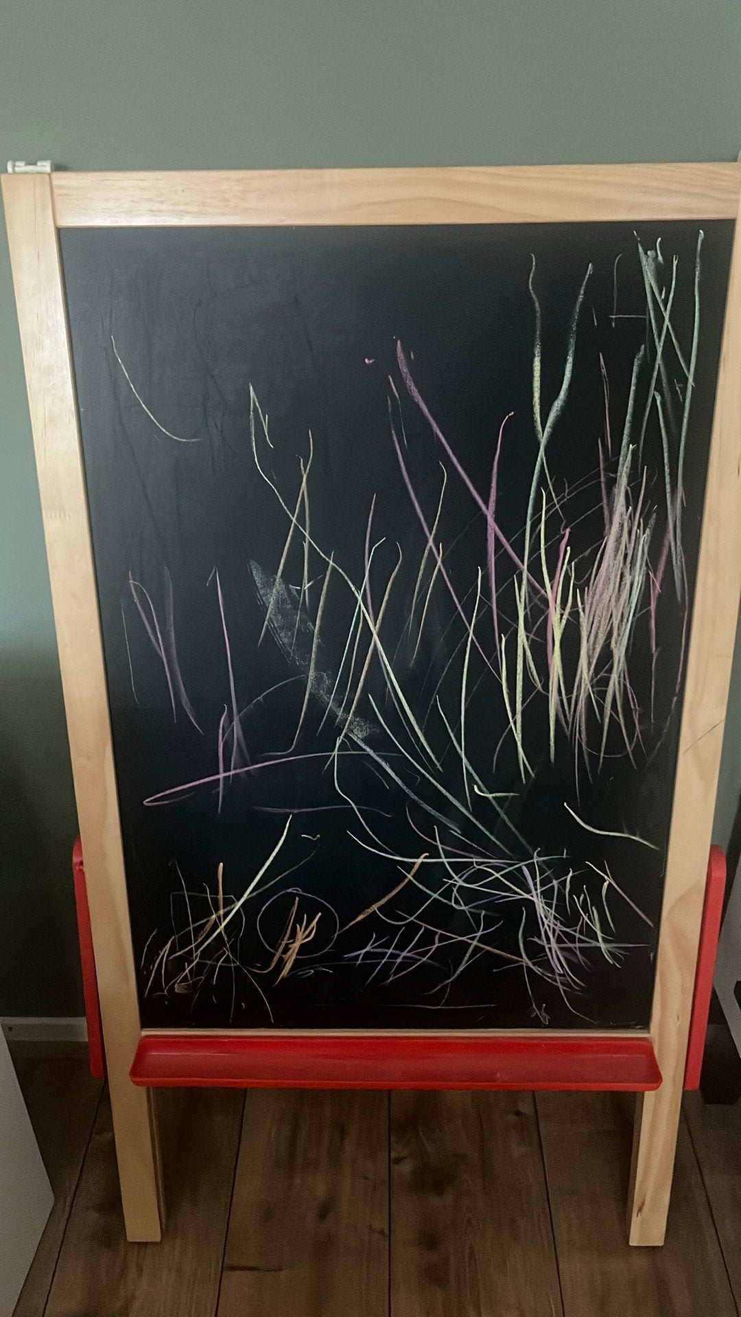 Ikea krijtbord inclusief krijtjes en whiteboard stiften, Ophalen, Zo goed als nieuw, Krijtbord