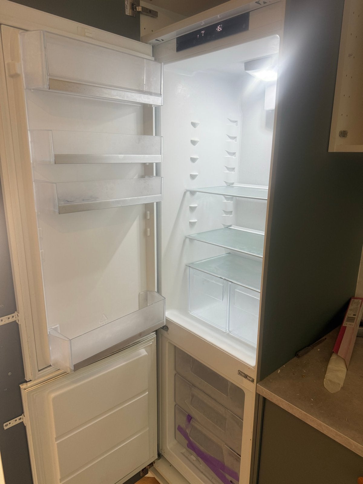 IKEA ISANDE inbouw Koel-vriescombinatie -, Ophalen, Gebruikt, 200 liter of meer, 60 cm of meer