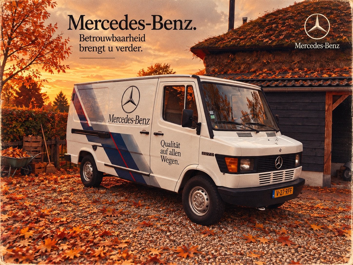 🇳🇱 Mercedes-Benz Tn 207 D 1987 bijna Belastingvrij!, 65 pk, 2404 cc, Wit, Mercedes-Benz