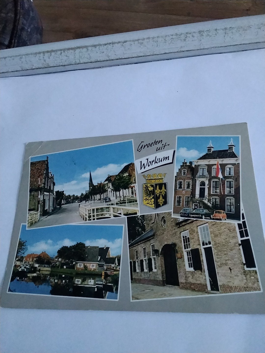 Oude ansichtkaart Groeten uit Workum - Friesland 1974, Ophalen of Verzenden