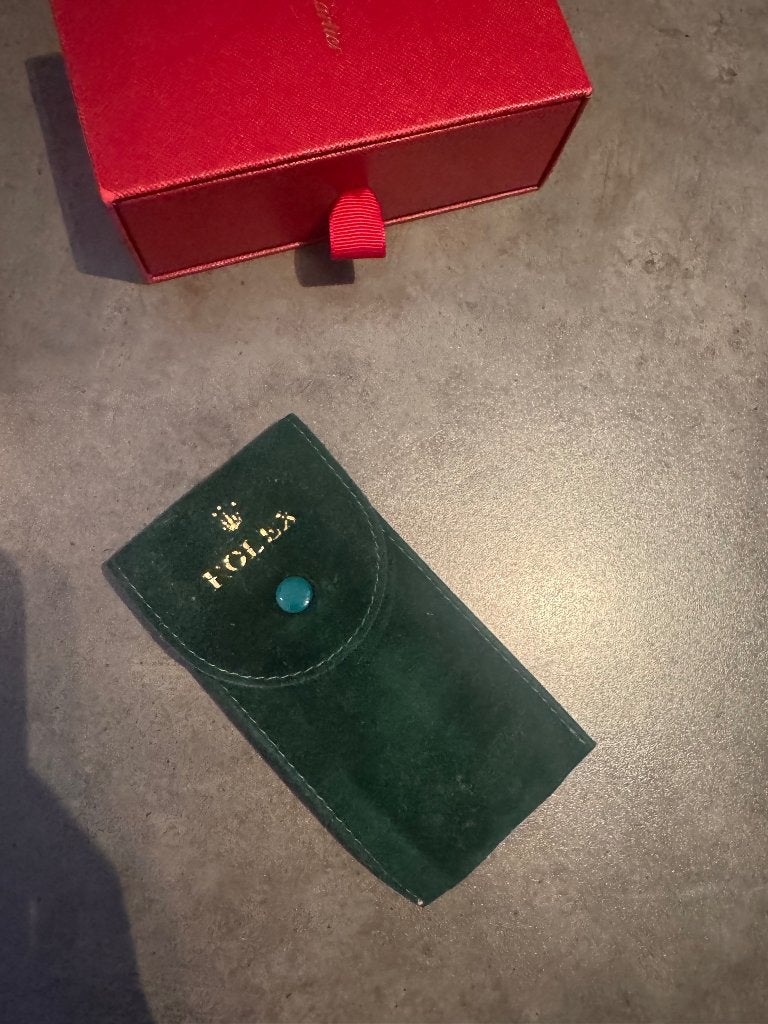 Rolex pouch groen fluweel, Ophalen of Verzenden, Zo goed als nieuw, Groen, IOS