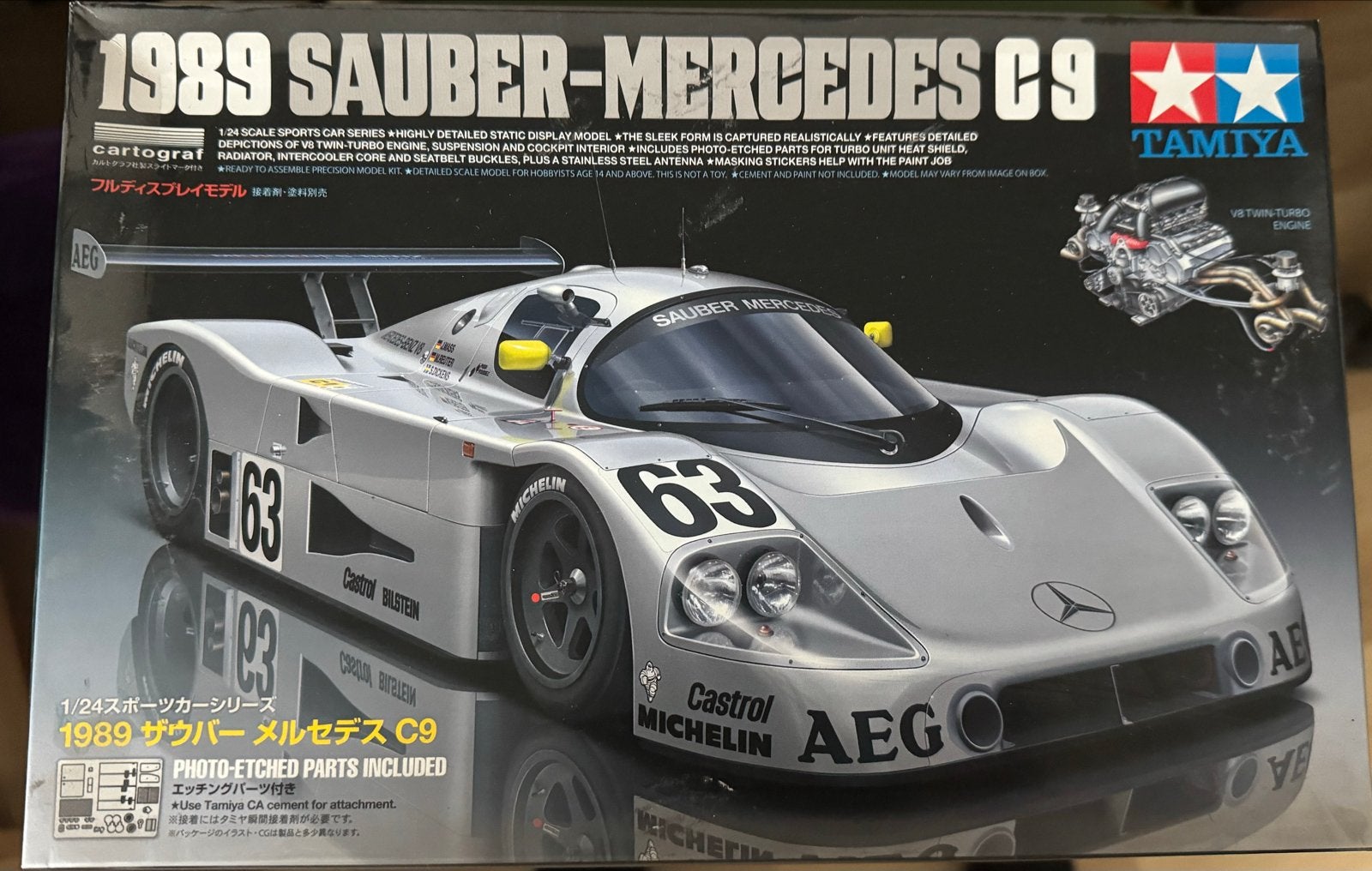 Tamiya 1989 Sauber-Mercedes C9, Auto, 1:32 tot 1:50, Nieuw, Ophalen of Verzenden