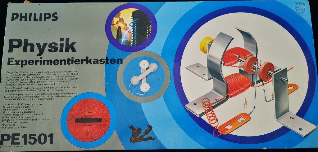 Vintage Philips Physik Experimentierkasten PE1501 speelgoed, Ophalen of Verzenden