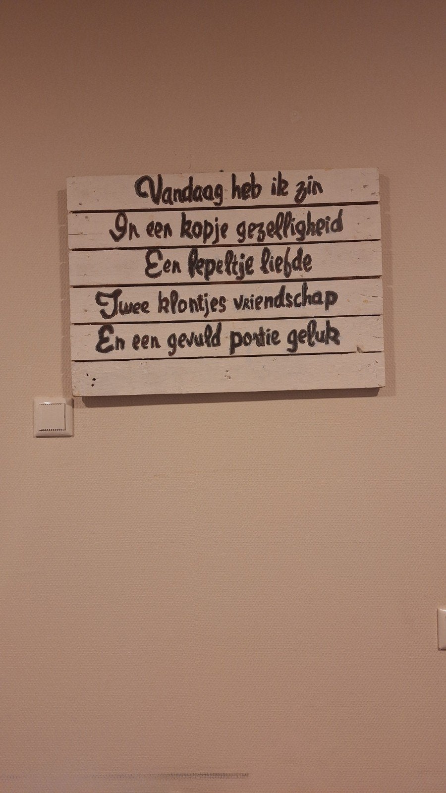 Zelf gemaakte Tekst bord, Ophalen of Verzenden