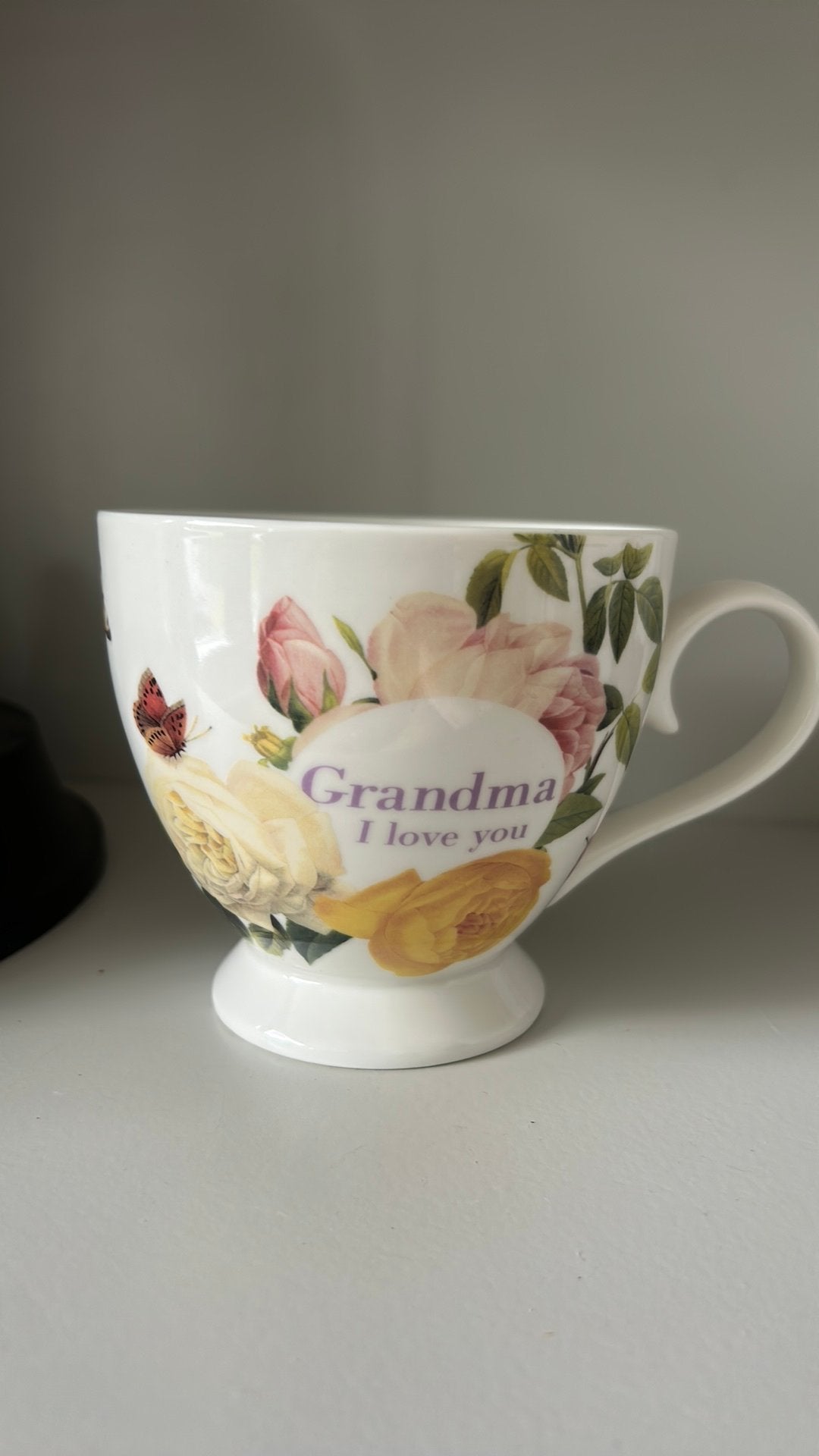 Mooie engelse mok voor oma…, Ophalen of Verzenden, Zo goed als nieuw, Overige stijlen, Kop(pen) en/of Schotel(s)