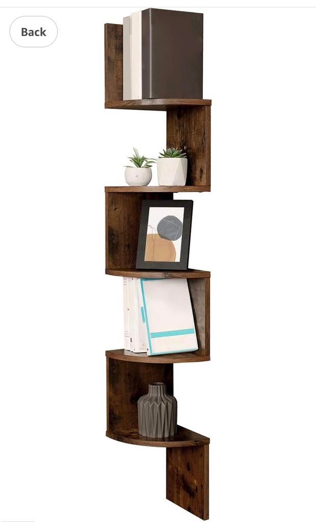 Hoekplank, Wandplank, 5 lagen, Zwevende plank, Ophalen of Verzenden, Nieuw