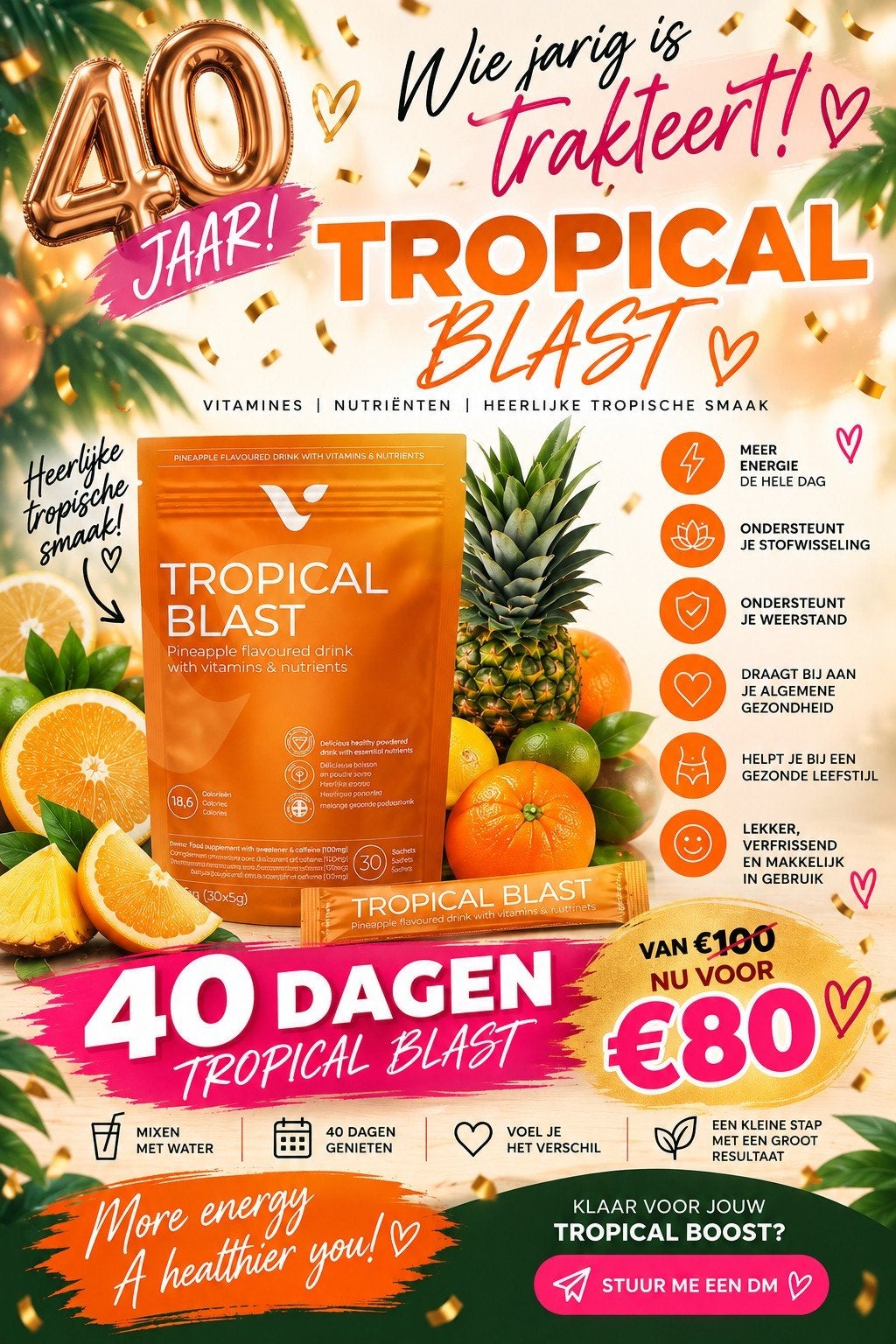 Tropical Blast actie, Ophalen of Verzenden, Nieuw, Poeder of Drank
