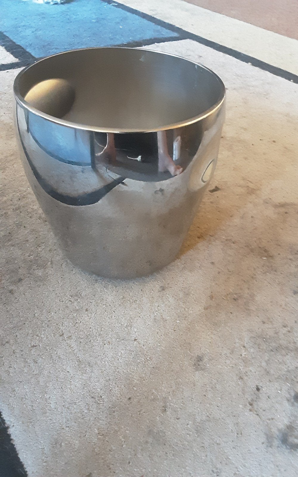 Alessi ijsemmer 18/10 RVS - 20 cm hoog, Ophalen of Verzenden, Gebruikt, Metaal, Koeler of IJsemmer