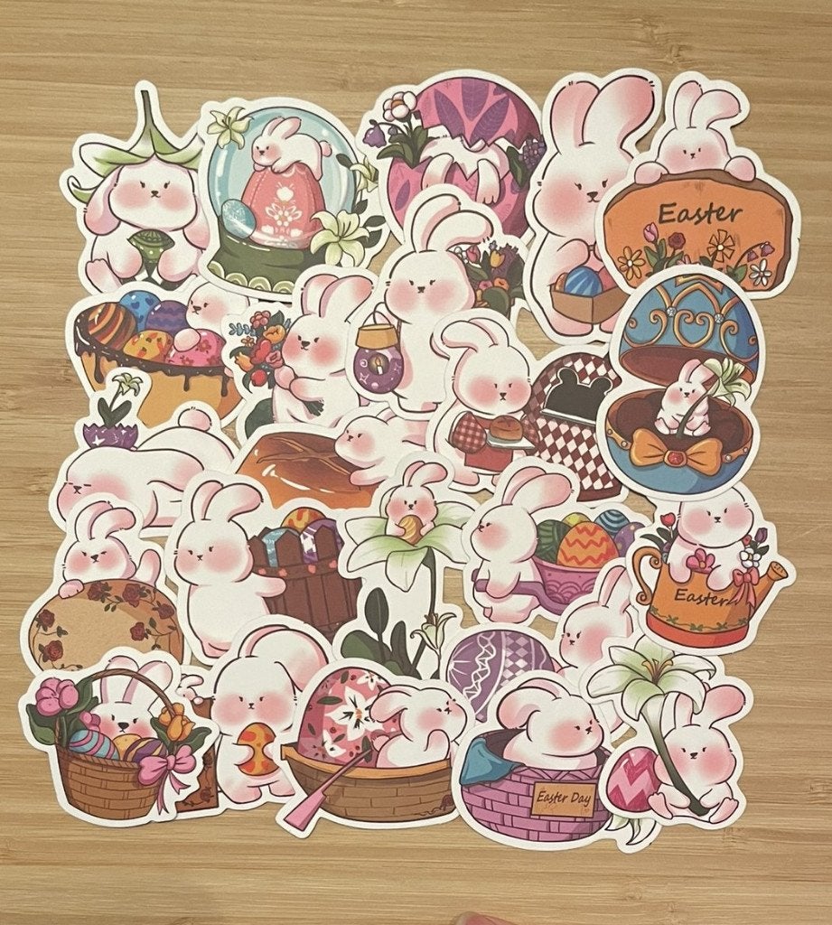 Pasen, konijntjes, easter stickers, Verzenden, Nieuw, Meerdere stickers