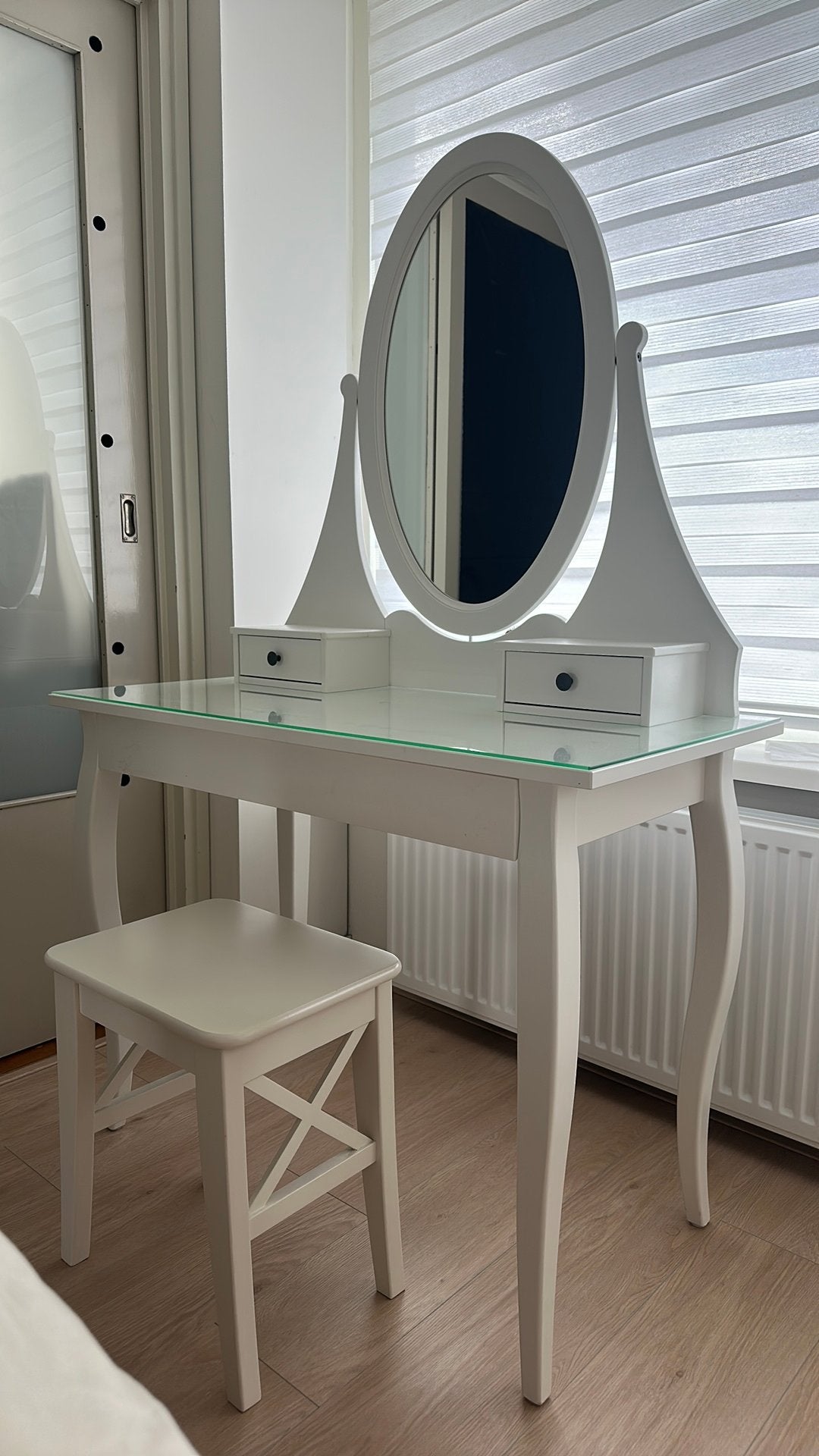 Witte makeup tafel IKEA Hemnes, Ophalen, Zo goed als nieuw, 50 tot 100 cm, 150 tot 200 cm