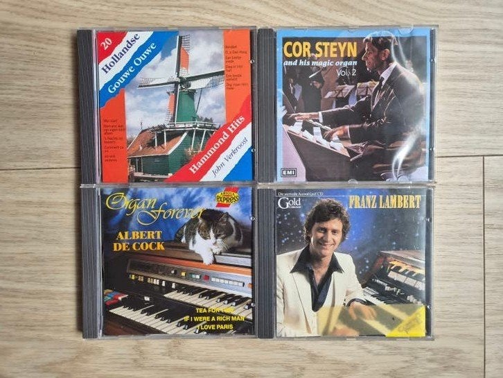 4x orgel muziek cd's, Cd's en Dvd's, Ophalen of Verzenden, Zo goed als nieuw