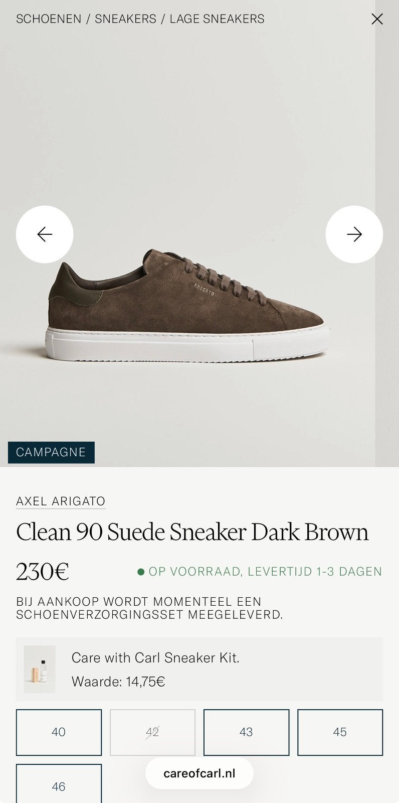 Axel Arigato maat 41, Kleding | Heren, Schoenen, Ophalen of Verzenden, Zo goed als nieuw, Zwart