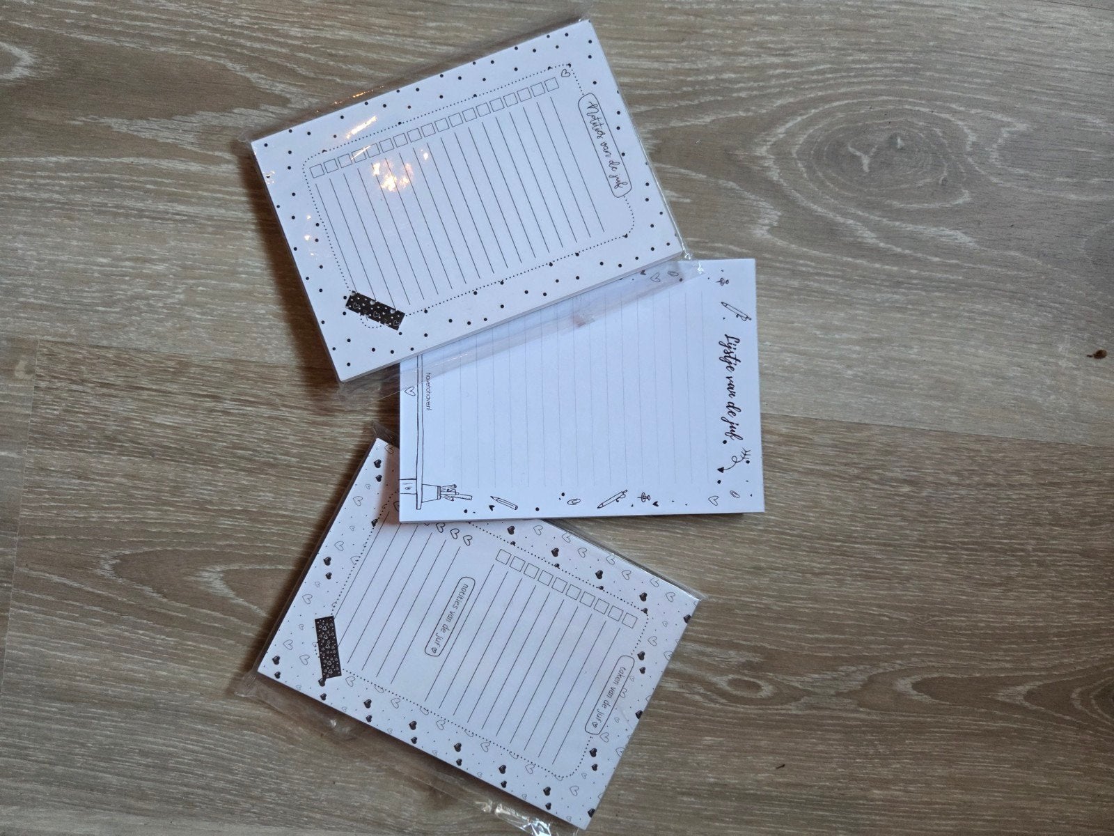 Diverse juf notitieboekjes leuk eindejaars cadeau 3 st., Ophalen of Verzenden
