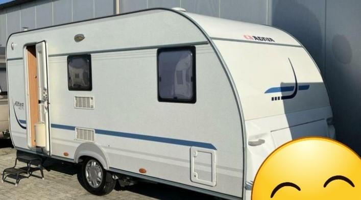 Mooie adria altea 462 PS complete caravan te koop!, Vast bed, Schokbreker, Treinzit, Particulier