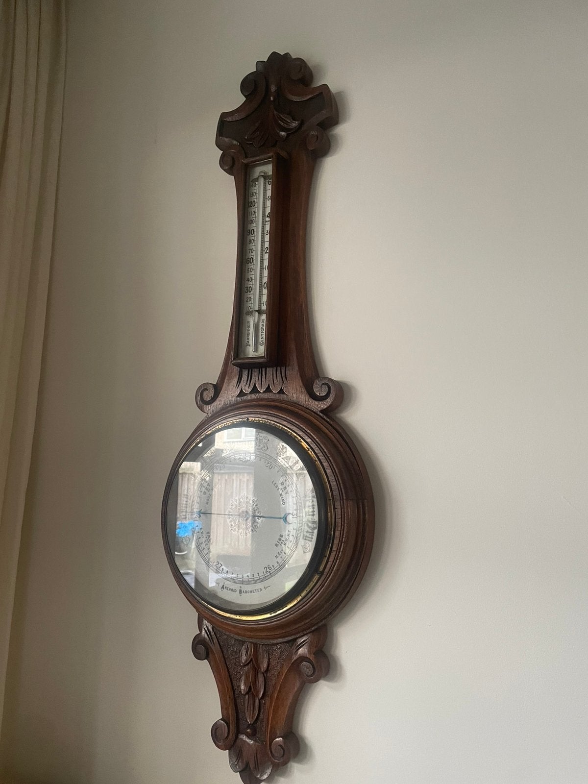 Antiek engelse barometer, Ophalen