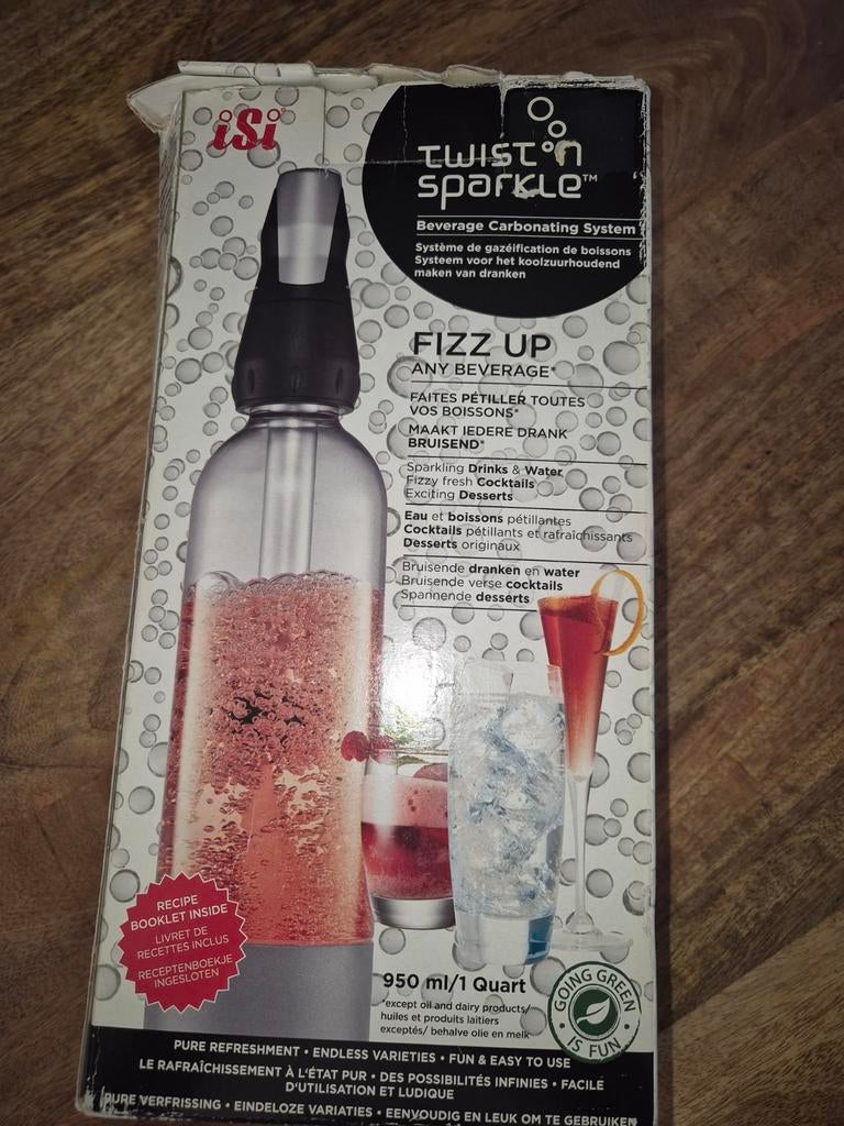 iSi Twist 'n Sparkle Beverage Carbonating System, Witgoed en Apparatuur, Ophalen of Verzenden, Zo goed als nieuw