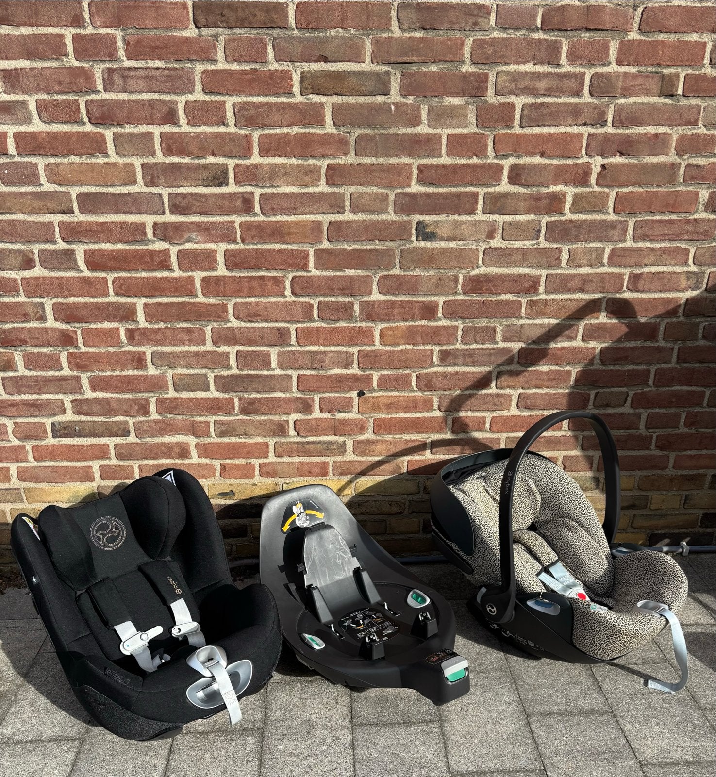 Cybex Cloud Z en Sirona S1 autostoelen met isofix bases, Gebruikt, 0 t/m 18 kg, Verstelbare rugleuning, Isofix