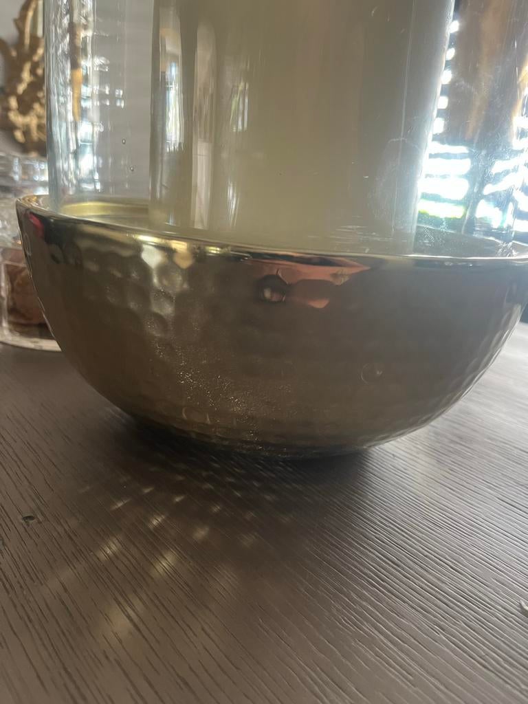 Colmore Kandelaar Goudkleurig met Glas, Huis en Inrichting, Woonaccessoires | Kandelaars en Kaarsen, Overige kleuren, 25 tot 50 cm